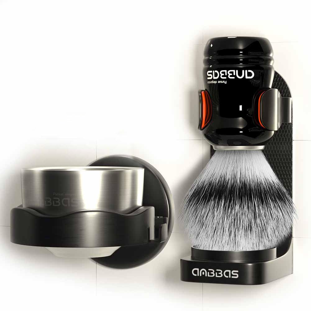 Anbbas 4IN1 Wall Mounted Shaving Brush Set for Men Smooth Shave in Shower
