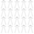 CEELGON 20 PCS College Style Cheer Bows Collegiate Long Tail Skinny Cheer Bow Elastic Hair Tie Bows for Teens Girls Softball Competition Sports Cheerleaders (White)