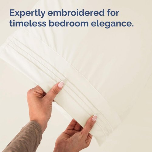 Standard Pillow Cases Set of 2 | Ultra-Soft Hotel Quality - Comfy, Wrinkle-Free & Stain Resistant - Off White