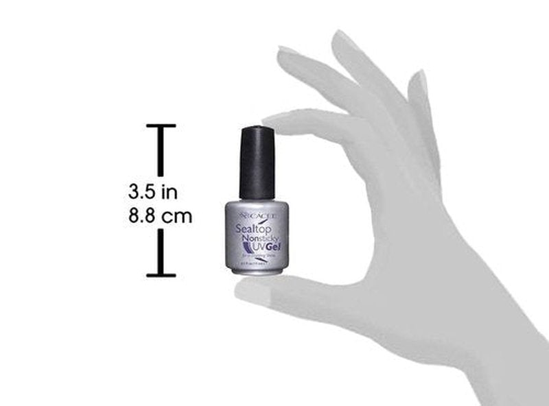 Cacee Gel Topcoat - Non-sticky Sealer for Acrylic, Builder Gel, Silk Wrap & Fiberglass Nails, Glass-like Shine, UV + LED (0.5 oz)