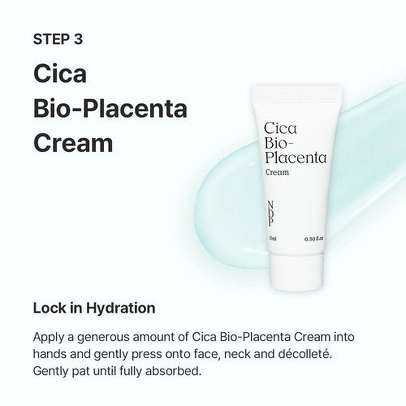 Natural Derma Project - Travel Kit - Mini Travel Size Skincare Essentials - Moringa Hemp Gel Cleanser, Green Caper Toner Essence, Cica Bio-Placenta Cream, B9 Tone-Up Cream (4 items)