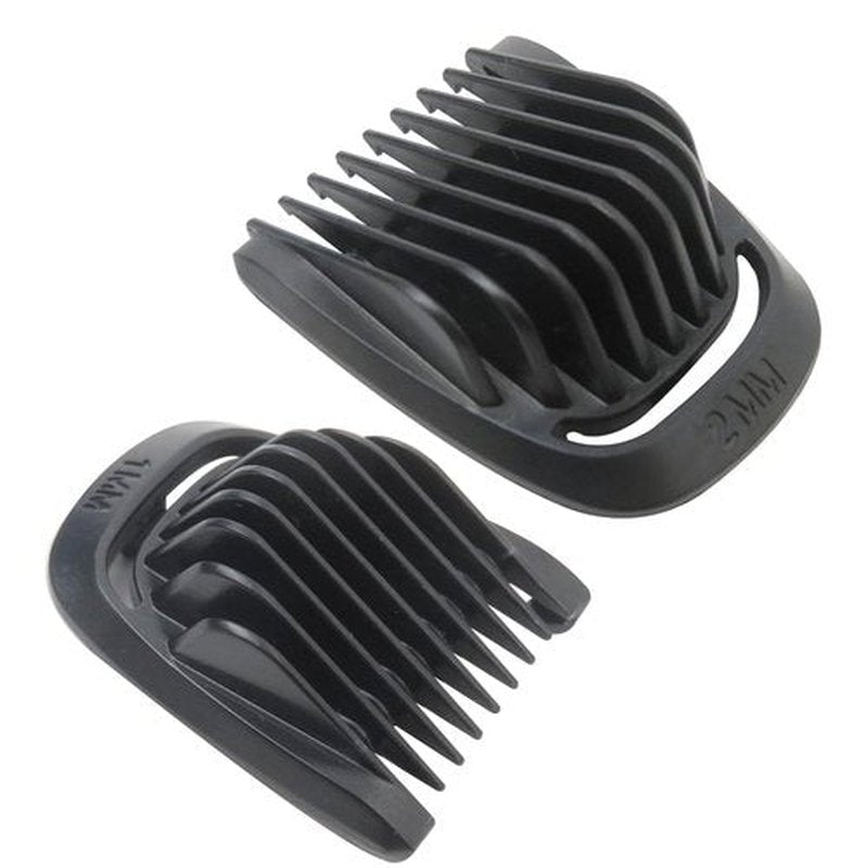 Replacement Beard Stubble Guide Combs Guards 1mm & 2mm Compatible with Philips Norelco Multigroom Trimmer BT5511, MG3750, MG3760, MG5700, MG5750