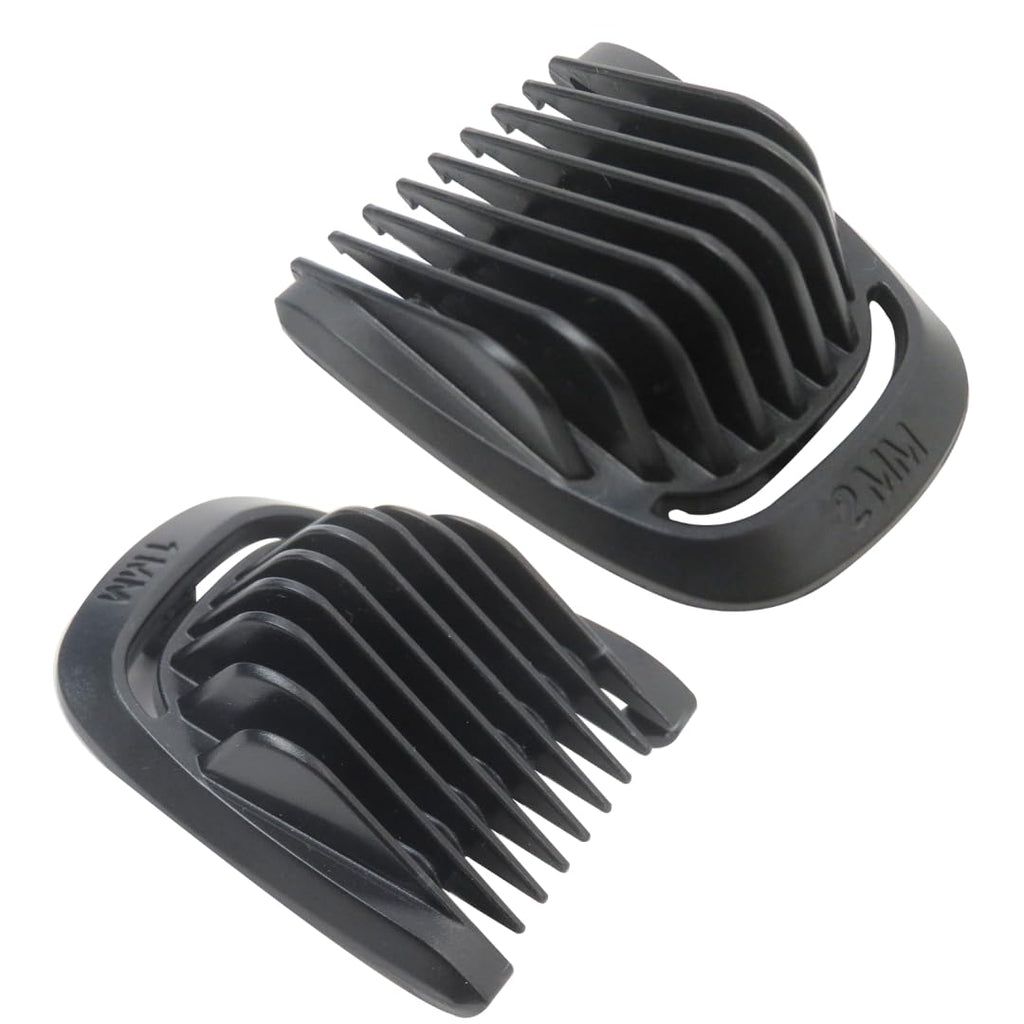 Latest Version Trimmer Replacement 1mm+2mm Beard Stubble Hair Guide Guard Comb for P-hilips N-orelco Multigroom MG3750 MG3760 MG5750 MG5760 MG7750 MG7770 MG7790 MG7791