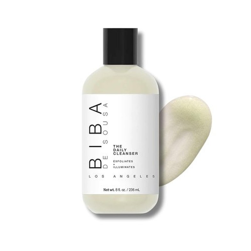 Biba De Sousa Daily Cleanser - Exfoliating Face & Body Wash for Normal/Oily Skin | Illuminates & Refines (8 oz)