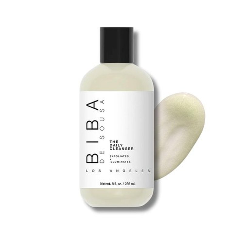 Biba De Sousa, The Daily Cleanser - Face and Body Wash with Exfoliating Beads, For Normal, Oily or Blemished Skin - Illuminates and Refines Skin Surface (8 ounces)