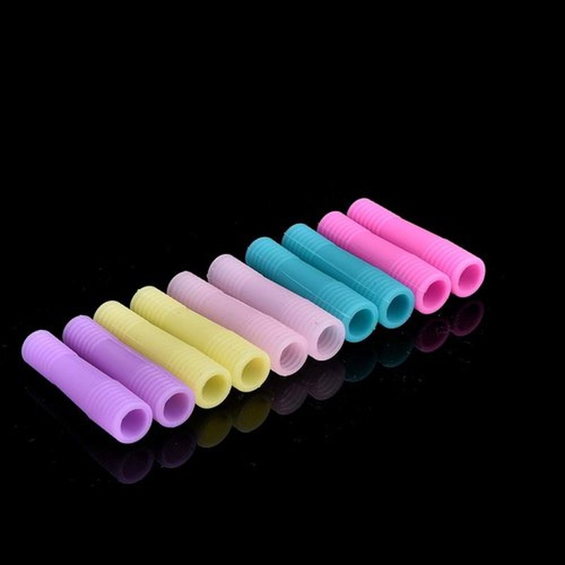 10PCS Manicure Silicone Protective Sleeve Cover for Nail Cuticle Scissors Dead Skin Scissors, Rotekt Cover Top for Nail Nippers, Hangnail Nipper Cover(02)