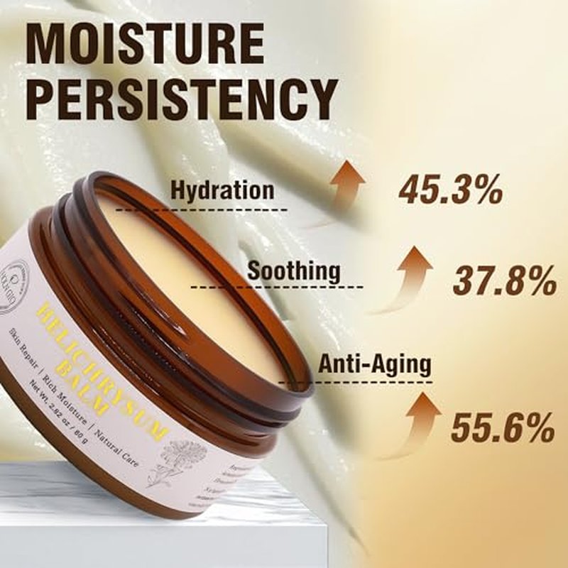 Luzia Glo Helichrysum Healing Balm – Ultra-Repair Natural Salve for Skin | Soothing, Nourishing & Moisturizing | Herbal Recovery Balm for Scars, Bruises, Dry & Sensitive Skin