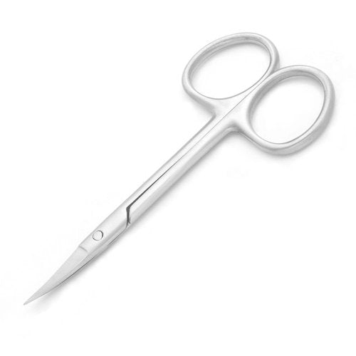 Motanar Cuticle Nail Scissors - Stainless Steel Precision Manicure Scissor - Extra Pointed Straight Curved Fingernail Scissor (Curved Piont+Straight Piont)