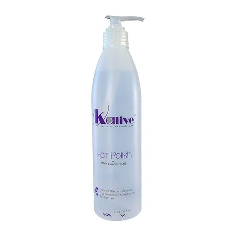KALIVE Hair Polish with Coconut Oil - Nourishing, Smoothing for Frizzy, Dry, and Damaged Hair - 12 oz, Anti-Frizz Product