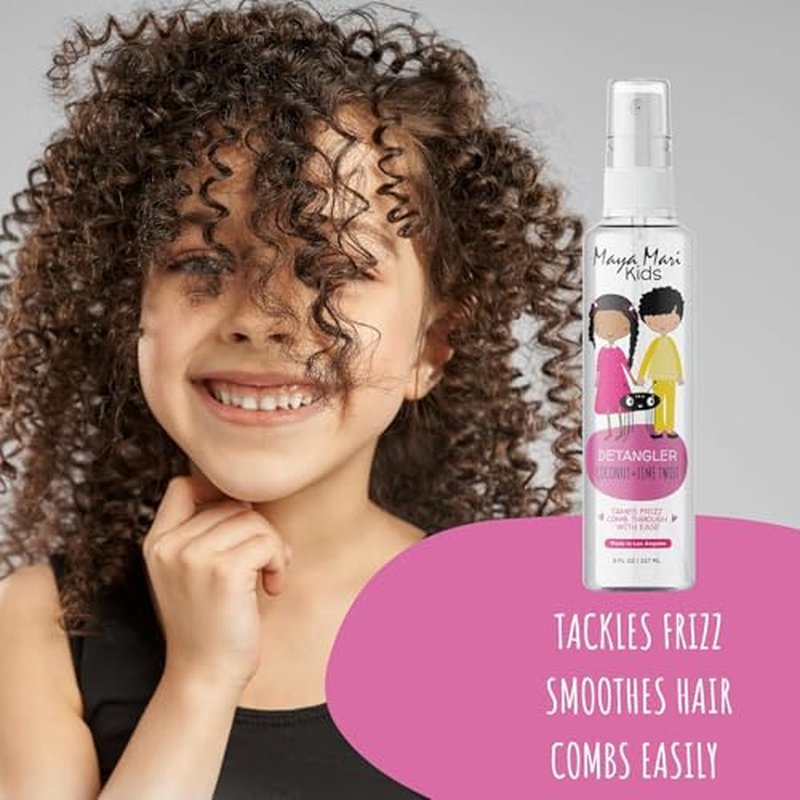 MAYA MARI Kids Hair Care Set with 5 Pieces for Ages 2-12 - Complete Shampoo and Conditioner for Toddlers - Sulfate-Free Formula for Curly Wavy and Textured Hair