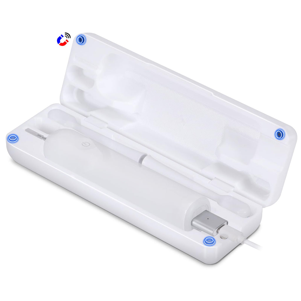 Kuflant Type-C Rechargeable Toothbrush Travel Case Compatible with Laifen Wave Electric Toothbrush, Waterproof Magnetic Rechargeable Travel Powered Toothbrush Case Lightweight and Portable