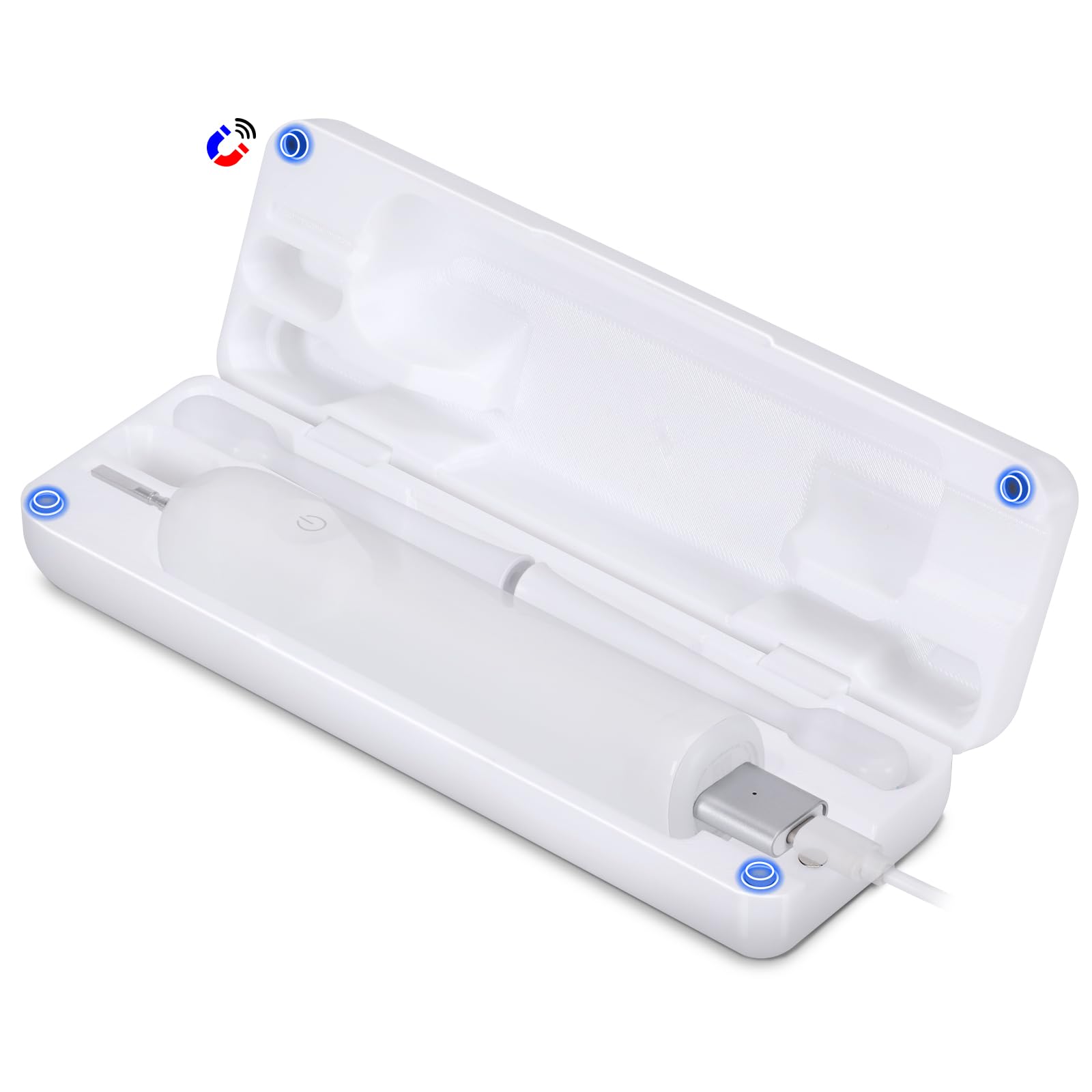 Kuflant Type-C Rechargeable Toothbrush Travel Case Compatible with Laifen Wave Electric Toothbrush, Waterproof Magnetic Rechargeable Travel Powered Toothbrush Case Lightweight and Portable