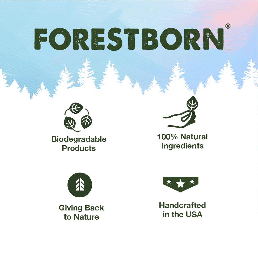 FORESTBORN Buzz Blocker All Natural Outdoor Bar Soap, 5 oz – Citronella, Basil & Bergamot Blend | Fresh Skin, Fewer Bites