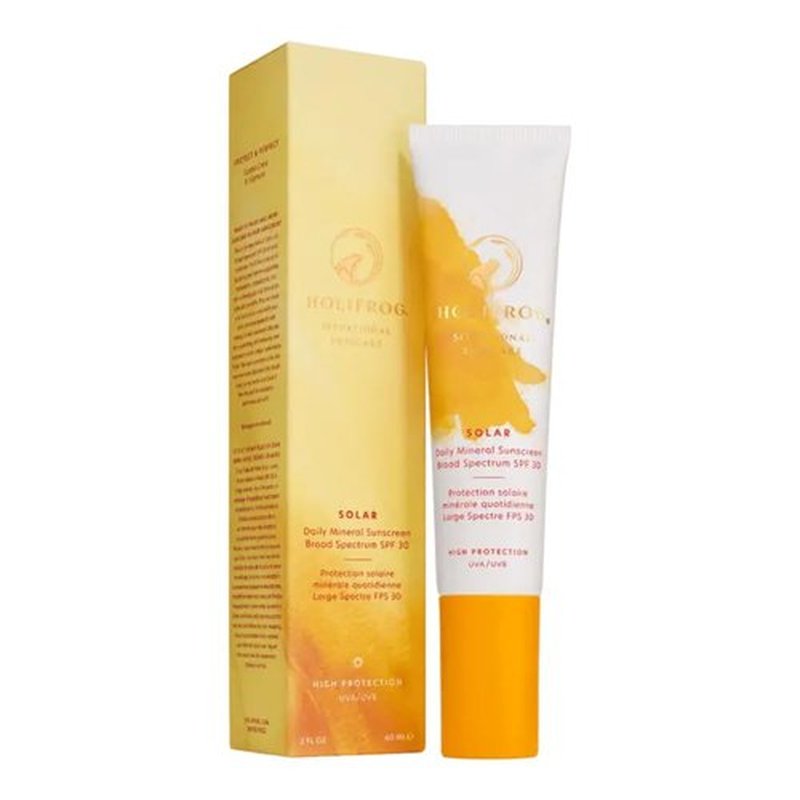 Holifrog Solar Daily Mineral Sunscreen - Broad Spectrum SPF 30, 60ml | Lightweight & Hydrating Formula