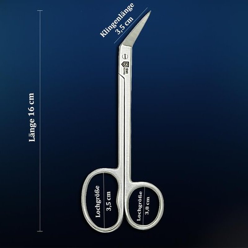 SMI 16 cm Long Handle Toenail Scissors for Seniors Podiatrist Nail Clippers for Disabled Thick & Ingrown Nails Stainless Steel Nail Scissors Nail Cutters (Large)