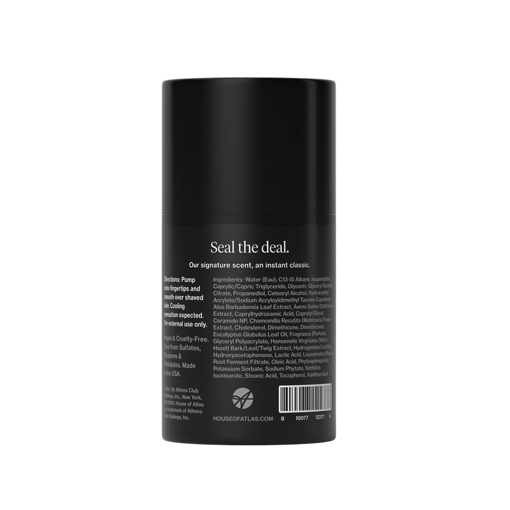 House of Atlas, Aftershave for Men - Alcohol-Free After Shave Lotion for Men with Aloe, Chamomile & Witch Hazel, Soothes Razor Burn, Softens Stubble, Lightweight Formula, 1.7 Fl Oz