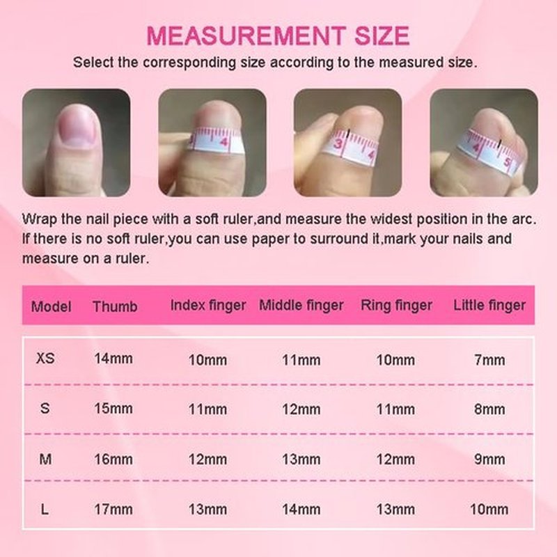 GGddsha 2025 Long Pmma Acrylic Handmade Nail Design Novelty with Rhinestone Bear Love Snake Design Glossy Nail, Reusable Nail Set with Box Gift for Women (White-pink, M)