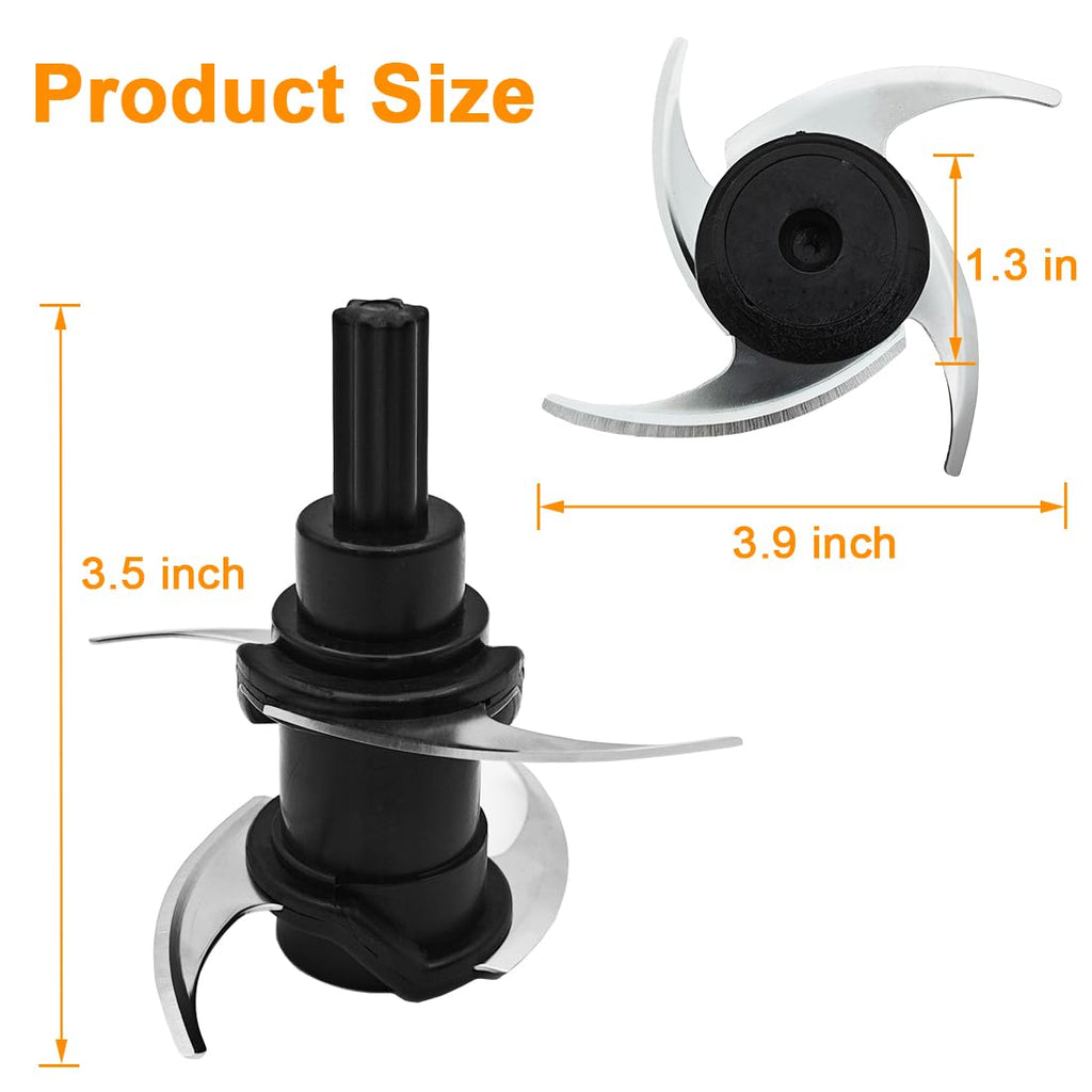 for Ninja Food Chopper Express Chop Blade, Replacement Parts Compatible with Ninja NJ110GR NJ100 NJ100WM Food Processor 16-Ounce Bowl, Express Chopper Blender Attachment Accessories