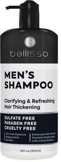 Skiennix Men's Shampoo - Tea Tree Oil & Peppermint - Sulfate & Paraben Free | Clarifying & Refreshing Formula for Oily Hair