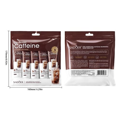 Holiday Gift Set of 5 Scented Hand Creams - Moisturizing Christmas Gifts for Women, Girlfriend, BFF Luxurious Hydration, Natural Fragrance, Elegant Packaging for Halloween Christmas (Coffee 1)