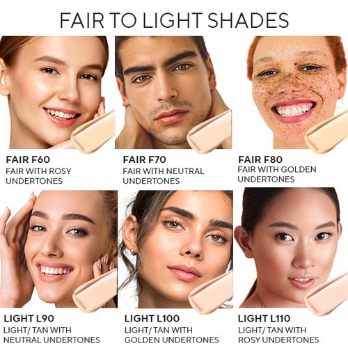 MIRABELLA - Invincible for All HD Liquid Foundation, Moisturizing Face Products for All Skin Types, Full-Coverage Lightweight Foundation Makeup, Moisturizing & Hydrating Beauty Care, Light L100