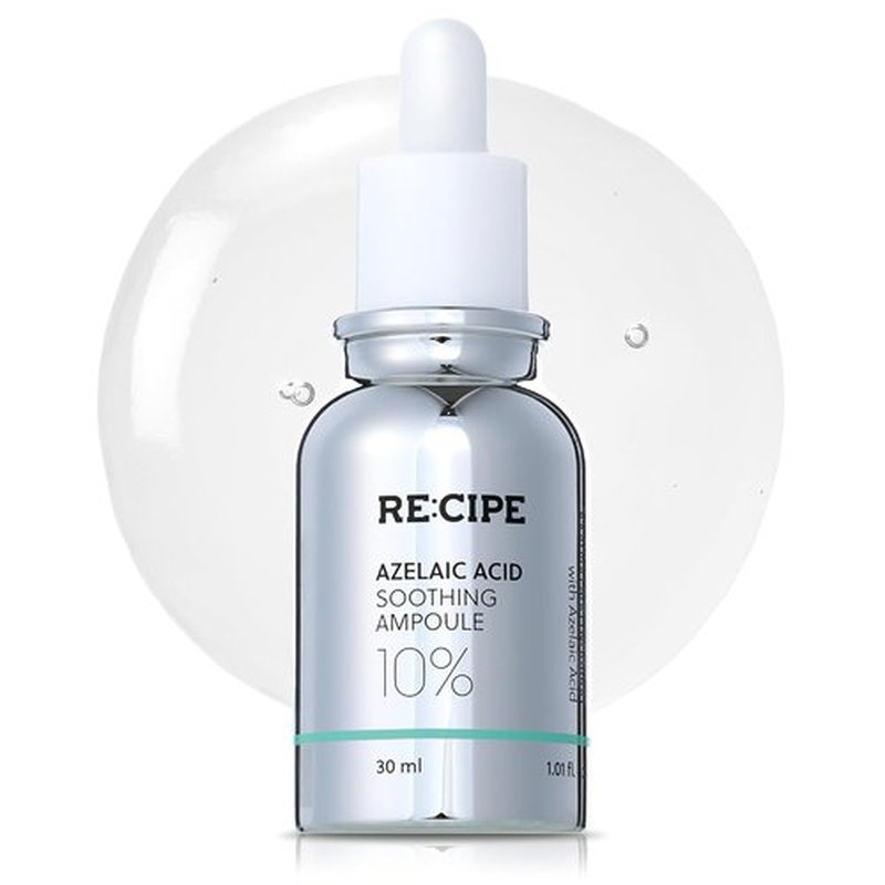 RECIPE Azelaic Acid 10 Soothing Ampoule - Gentle Facial Serum for Sensitive Skin | Korean Skincare (1.01 fl oz)