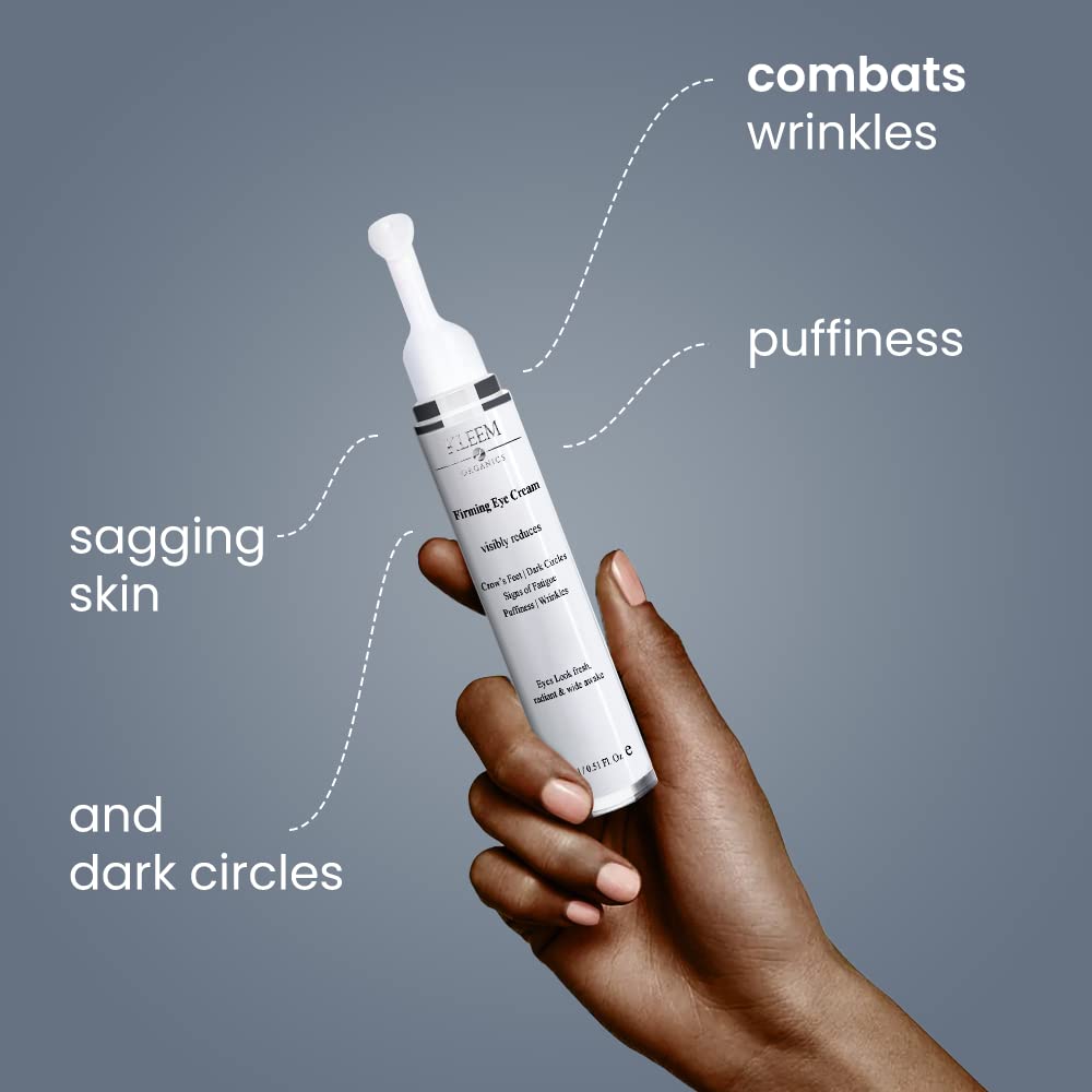 Kleem Under Eye Cream for Dark Circles and Puffy Eyes - Anti Aging Eye Cream with Peptides and Niacinamide that Reduces Eye Bags, Crow's Feet, Fine Lines & Sagginess - Eye Cream for Wrinkles, 0.51oz