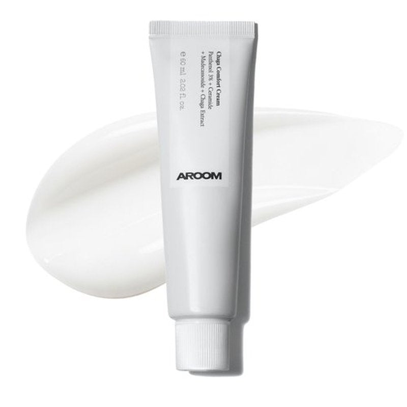 AROOM Barrier Repair Cream with Panthenol & Ceramide | Damaged Skin Restore and Deep Hydration | Non-Comedogenic, Fragrance Free, Korean Skincare | Chaga Comfort Cream, 60ml / 2.02 fl oz