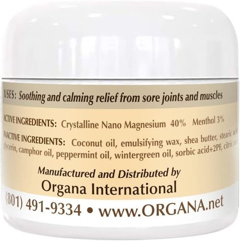 Organa Magnesium Cream - Fast-Absorbing Magnesium Lotion for Sleep - Topical Magnesium Lotion for Soothing & Instant Relief - Fast Absorbing and Fast Acting Foot Cream - Magnesium Butter