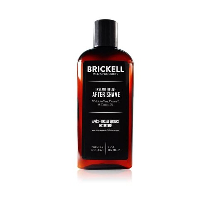 Brickell Men's Aftershave Balm - Natural & Organic Instant Relief for Razor Burn | 4 Oz, Unscented