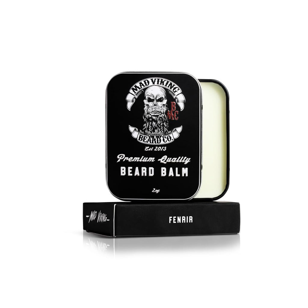 Mad Viking Beard Balm – Non-Greasy Balm to Soften and Style with a Medium Hold - Made with Shea Butter, Beeswax & Premium Oils - Made in the USA - 2oz