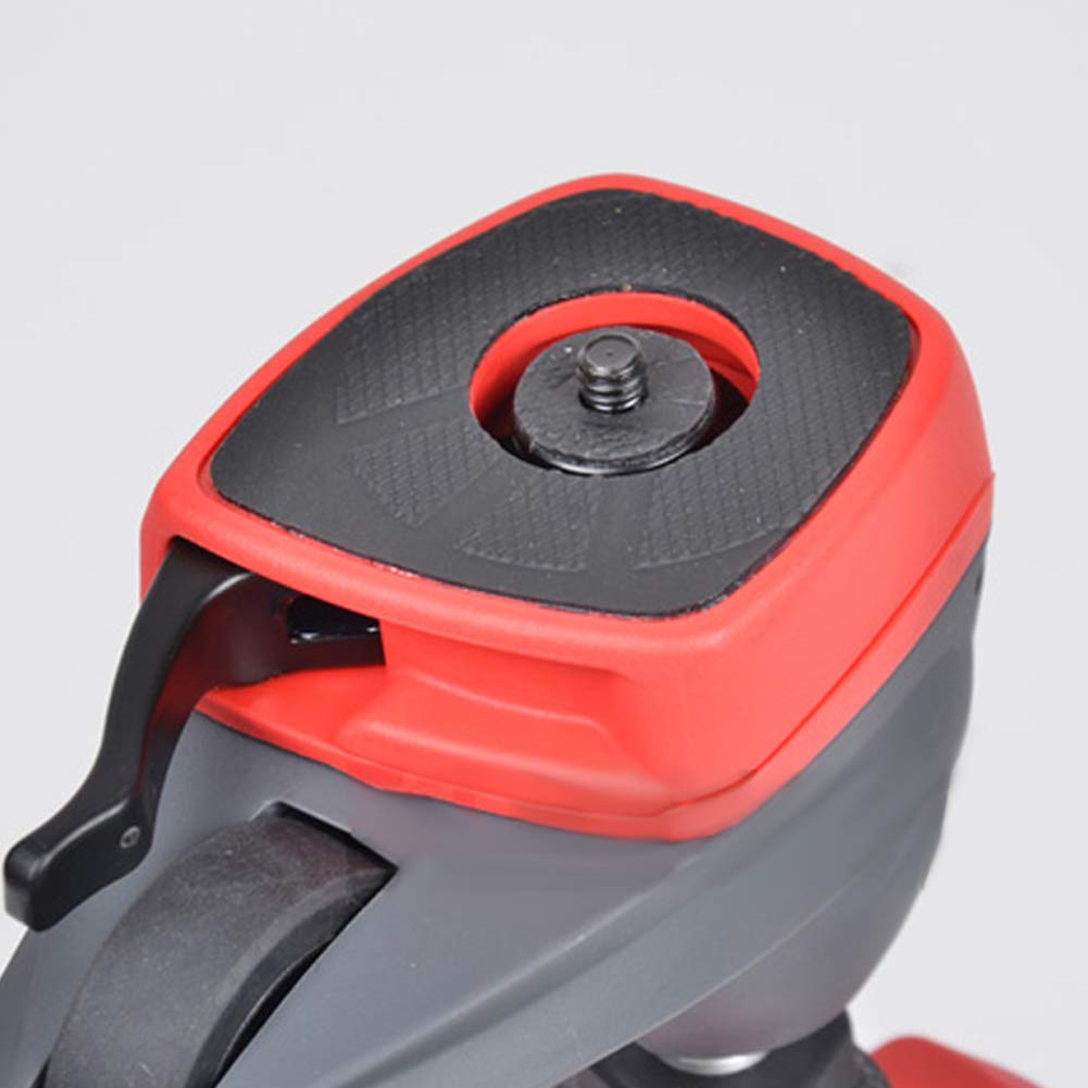 ANGGREK Quick Release Plate, Mini Aluminium Alloy Round for Manfrotto Compact Action Tripod, Ultralight, Compatible with Most Cameras, 1/4inch Screw, 22mm Diameter, Rojo
