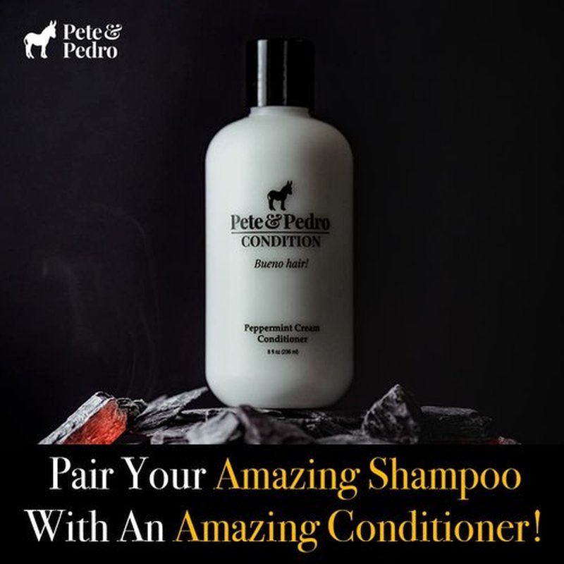 Pete & Pedro CLEAN Shampoo - Deep Cleansing Tea Tree Oil & Peppermint Formula | Dandruff & Greasy Hair Relief | 8.5 oz.