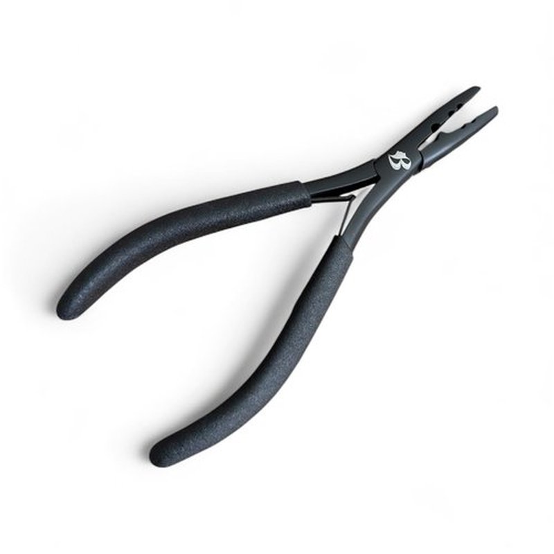 MIRACLE Hair Extension Bead Remover Pliers 7 Inch Professional Micro Link and Nano Ring Removal Tool Stainless Steel 2 Hole Black