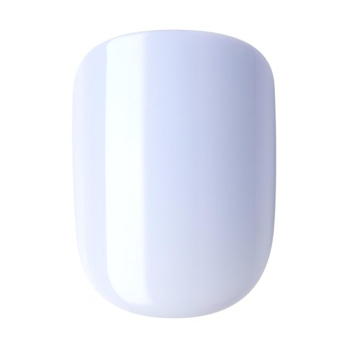 KISS imPRESS No Glue Manicure Press-On Nails, Light Blue, Lavender, White Glitter, Short Size, Squoval Shape, Includes 30 Nails, Prep Pad, 1 Manicure Stick, 1 Mini File