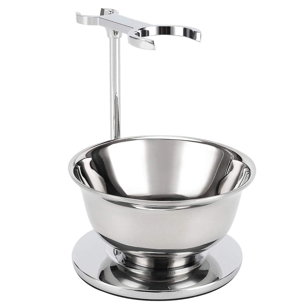 PerPro Professional Shaving Sets for Men, Universal Shave Stand Holder With Stainless Steel Soap Bowl/mug for Cartridge Razors,Safety Razor and Most Brushes