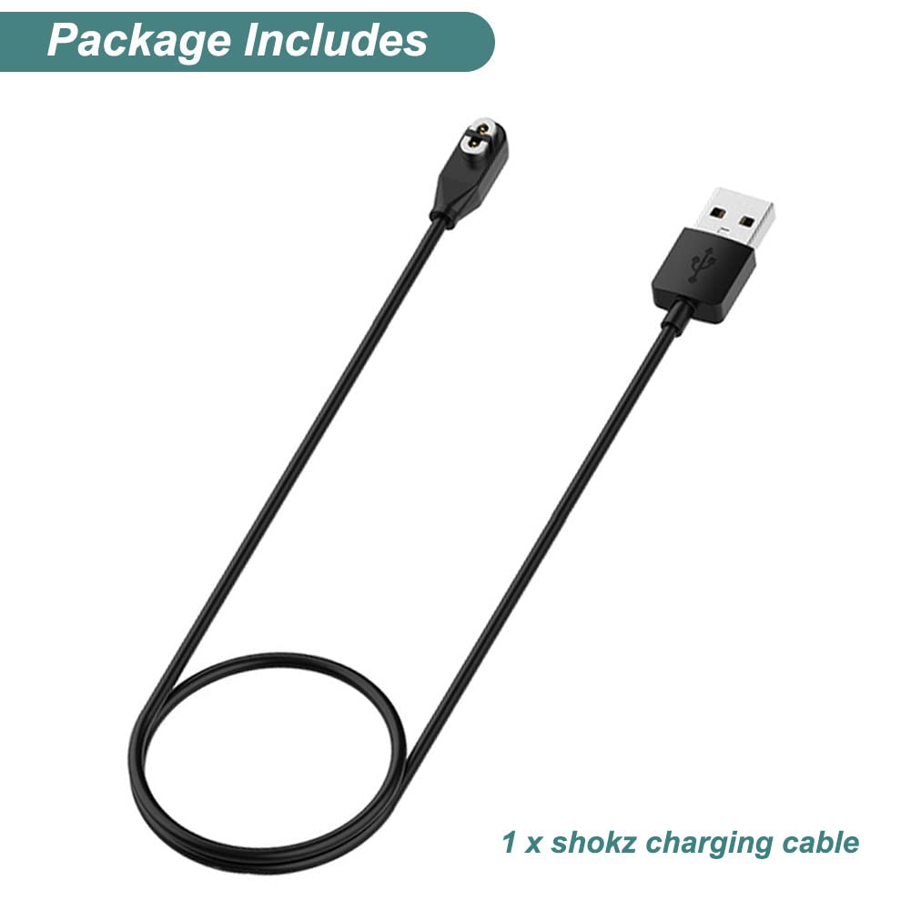 Kissmart Charging Cable for Shokz Headphones - Magnetic Charger for Shokz OpenRun Pro, OpenRun Mini, Afteshokz Aeropex AS800, OpenComm Bone Conduction Headphones (3.3ft/1m)