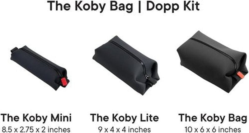TOOLETRIES Koby Mini Kit - Silicone Toiletry Organizer with Heavy-Duty Zipper | Leak-Resistant, Easy to Clean - Charcoal