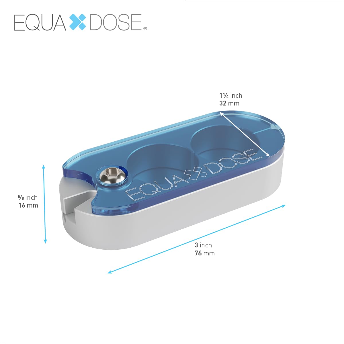 EQUADOSE Pill Splitter with Premium and Durable Aluminum Blades, Safely and Cleanly Cuts Small and Large Tablets, Vitamins, and Pills, Easy Tablet Divider for Accurate Medication Dosing