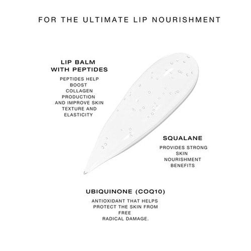 Biba De Sousa Lip Treatment - Moisturizing Balm with Peptides & Squalane for Dry Lips | 0.25 oz Clear