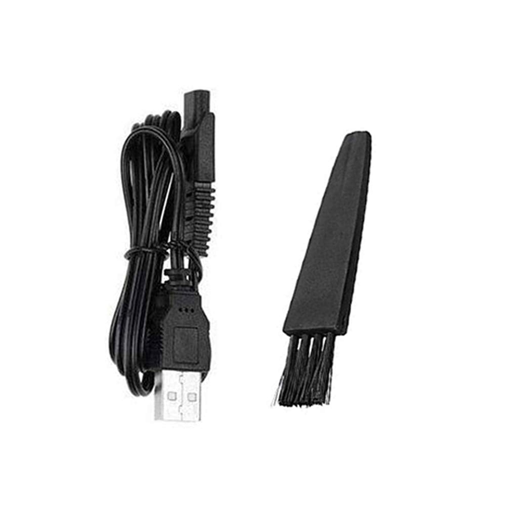 Electric Shaver Charge for SOLO Rechargeable Full Body Hair Trimmer Shaver and Groomer Replacement Charge Line 5V USB Shaver Power Cord (Charger+2 Cleaning Brushes)