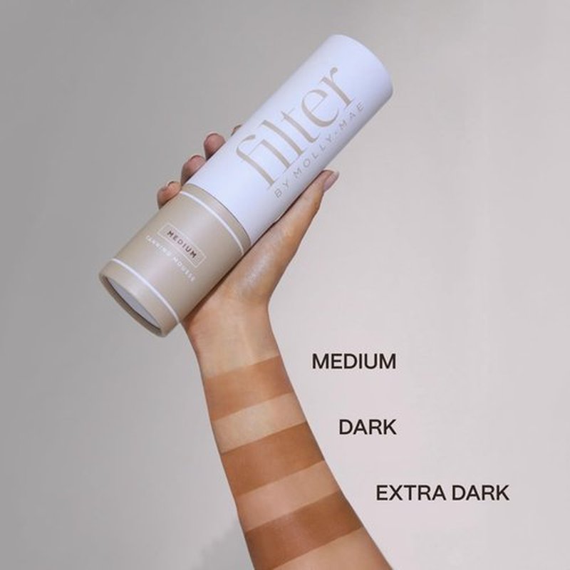 Molly-Mae Self Tanner Mousse - Medium Natural Color | Fast-Drying & Streak-Free | 6.7oz Tanning Foam