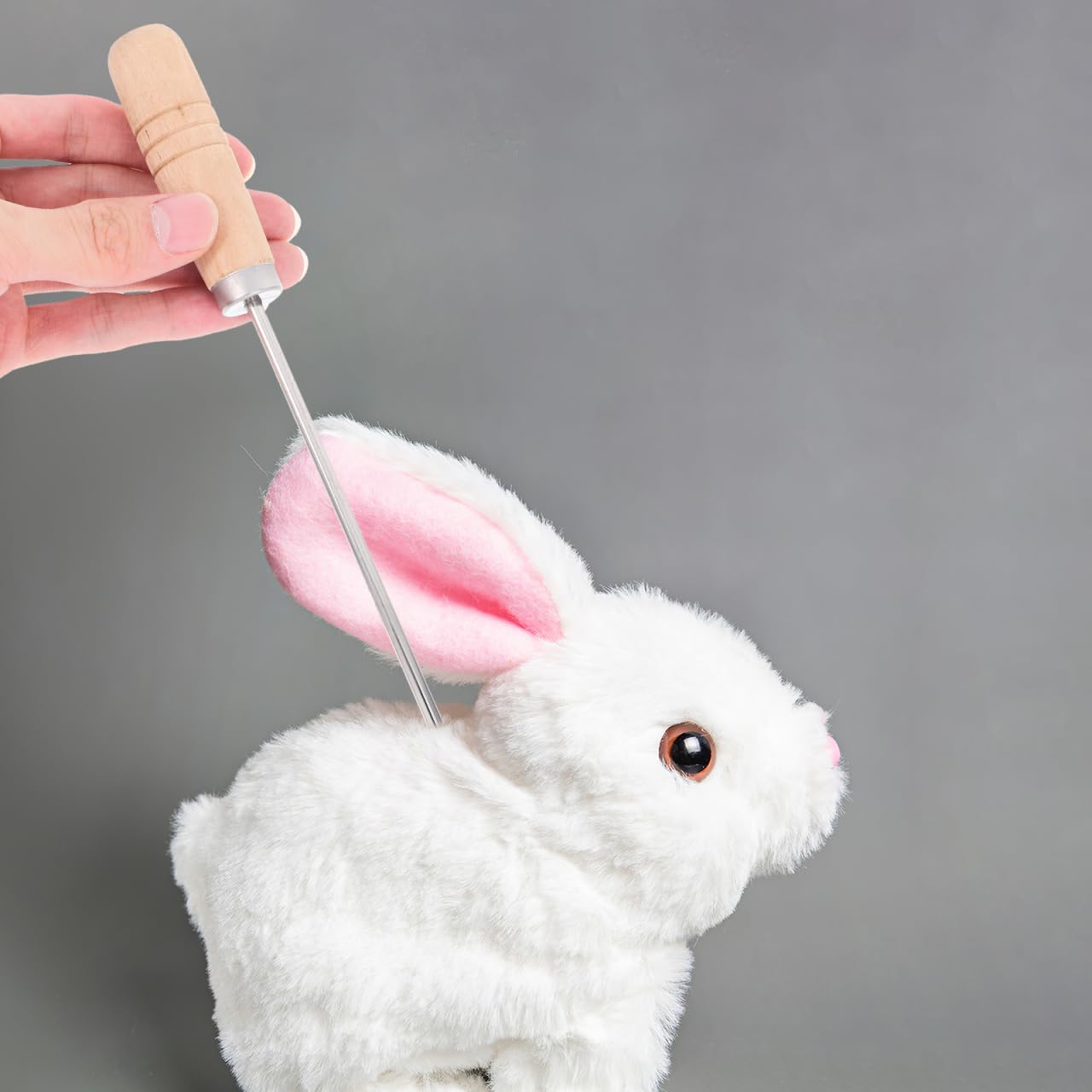 Angoily Stuffing Tool, Cotton Fillings Plug Awl with Wooden Handle Tool Stuffed Doll Filler DIY Toy Filling Device for Cotton Dolls Plush Toys Pillow Stuffer