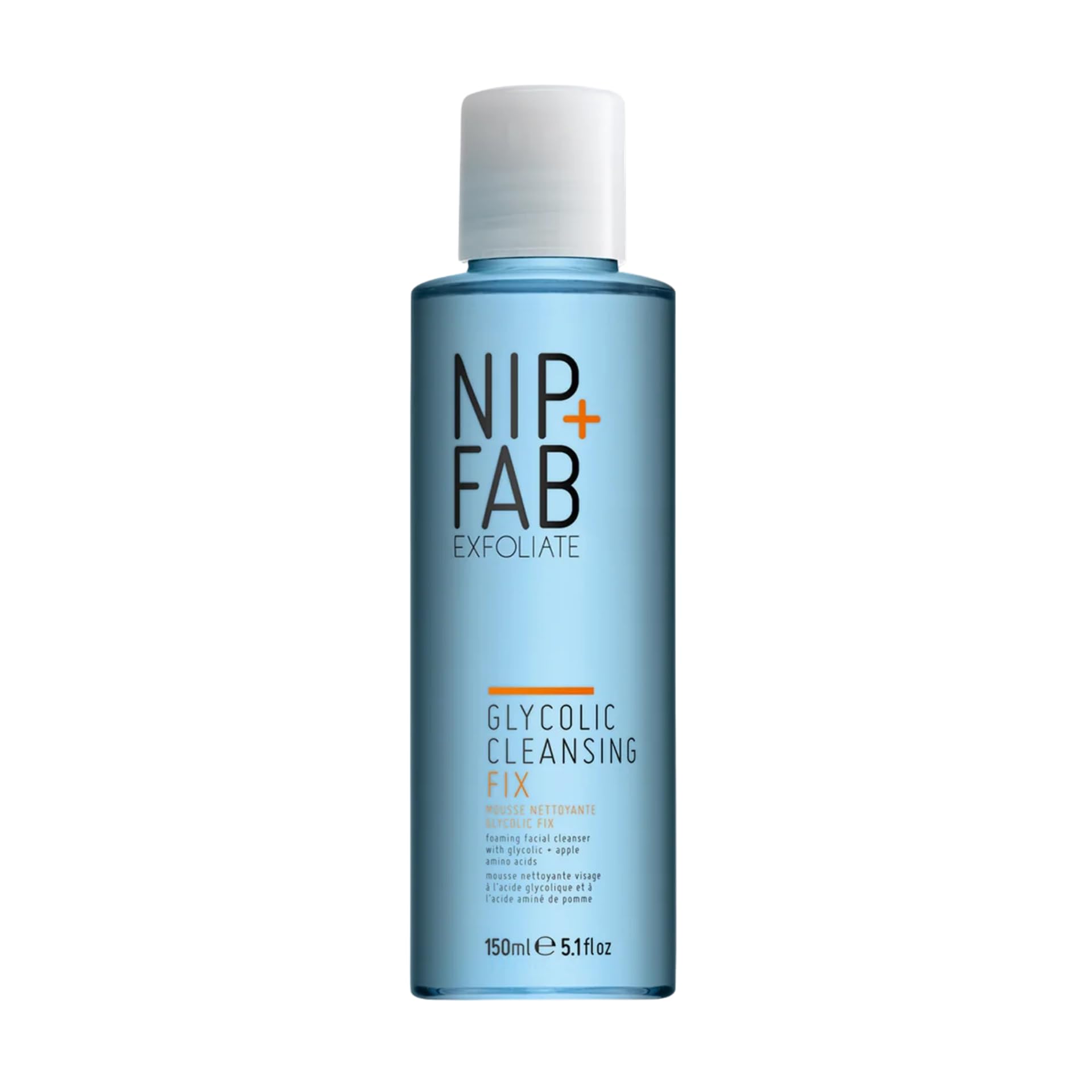 Nip + Fab Glycolic Cleansing Fix (5.1 fl oz) – Deep Cleansing Glycolic Acid Face Wash for Radiant Skin – Resurfacing AHA Facial Cleanser for Brightening, Smoothing & Pore Refining