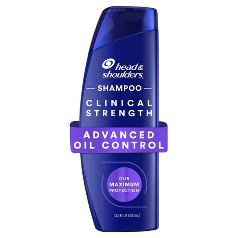 Head & Shoulders Dandruff Shampoo, Clinical Strength Advanced Oil Control, Our Maximum Anti-Dandruff Prescription-Strength Formula, Flake Protection, Seborrheic Dermatitis Relief, Citrus, 13.5 Fl Oz
