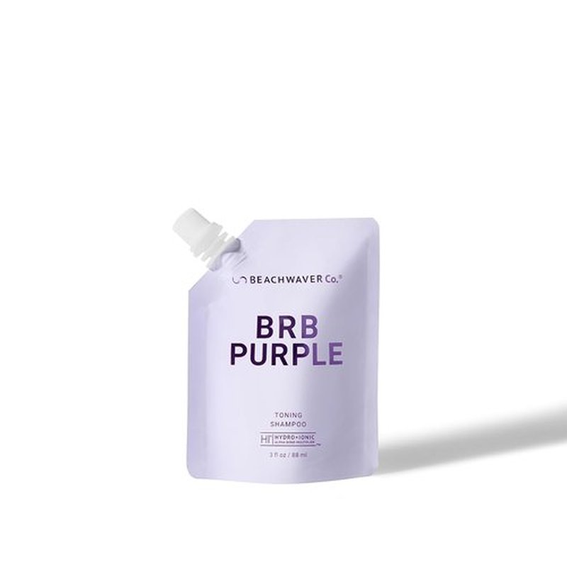 Beachwaver Co. BRB Blonde Purple Shampoo - Travel Size (3 Oz) | Anti-Brass Toning & Moisturizing Formula for Blonde & Grey Hair