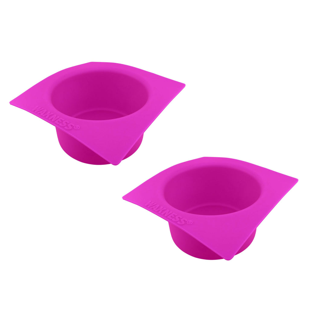 Waxness Non-Stick Silicone Bowl Inserts for Wax Warmers – Pink, Fits 1 lb Warmers (WN-5001 & WN-5002), Pack of 2, Easy Clean Flexible Wax Pot Liners for Professional Use