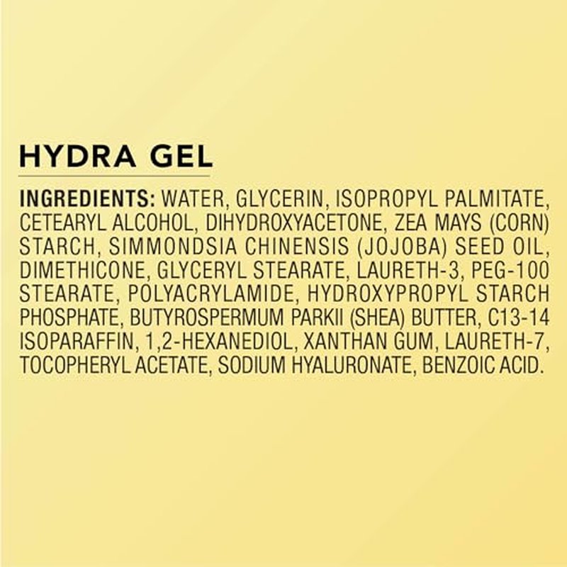 Jergens Natural Glow Hydra Gel Moisturizer, Hyaluronic Acid Tanning Lotion, Hydrating Tanning Gel, Fragrance-Free Self Tanner, Fair to Medium Skin Tones, 8.3 Fl Oz