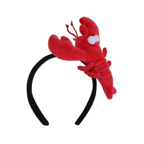 haozaikeji Funny Crab Lobster Headband Plush Animal Headpiece Wash Face Makeup Hair Hoop Theme Party Accessories