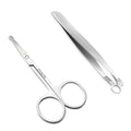 Nose Hair Trimmer Nose Hair Scissors, Hysotok Stainless Steel Nose Hair Clippers Friendly Round Tip, Easy Cut, Nose Hair Trimming Tweezers for Noses, Eyebrow for Men and Women